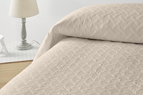 Degrees Home Liso – Colcha Boutí Fina para Todas Las Estaciones – Cubre Cama Multiusos Diseño Unicolor Suave, Lavable y Ligero 100% Microfibra (180x260) – Ideal para Camas 90/105/135/150/180