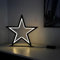 Spetebo LED Metall Stern schwarz 34 cm warm weiß - 70 LED - Weihnachts Deko Stern Batterie betrieben - Advent Weihnachten Aufsteller Tisch Fenster Dekoration