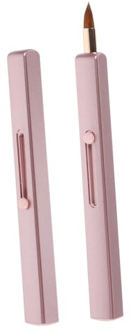BAZEITFLOW 2 Piezas Pinceles Para Labios Retráctiles Con Tapa Aplicadores Portátiles De Brocha De Maquillaje Para Barra De Labios Y Brillo Pinceles Correctores Suaves Para Uso Diario
