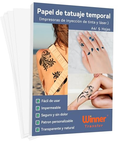 WinnerTransfer-Papel de transferencia de tatuaje,Imprimible personalizado