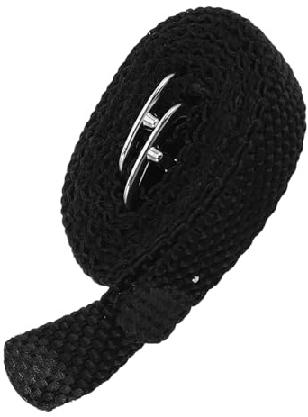CLISPEED Correas de Espuelas Ajustables y Accesorios para Botas de Equitación Negro de Poliéster 2 Piezas , Fácil Mantenimiento para Montar a Caballo en Entrenamiento Diario