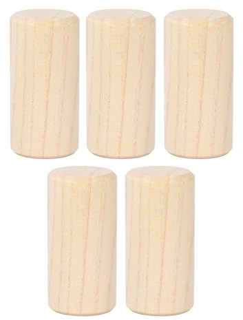 5 pièces Maracas à Main hochets à Percussion en Bois pour Enfants, Instruments de Musique pour l'éducation précoce, shakers de Musique en Bois de peuplier Poli Lisse avec Un Son