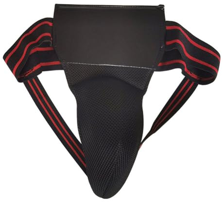 Buhdjfnke Protector de Coquilla para Boxeo, Taekwondo, Kickboxing, para Entrenamiento de Artes Marciales, Protector Abdominal Jockstrap Hombre Negro