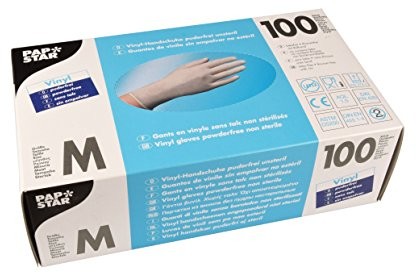 PAPSTAR Gants en vinyle/12233 M naturel - Contenu : 100