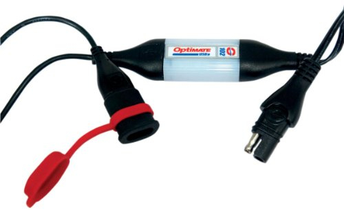 TecMate OptiMATE USB O-102, 1000mA USB-Ladegerät mit automatischer Abschaltung zum Schutz der Batterie, witterungsbeständig, SAE, Ein- und Ausgangskabel.