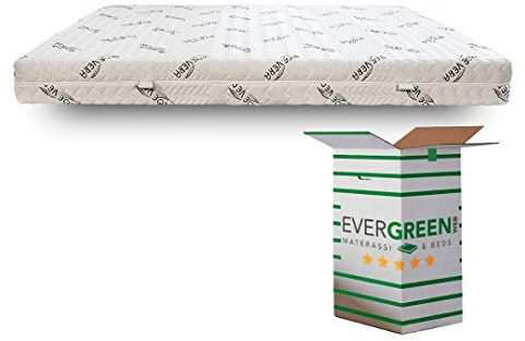 Evergreenweb - Materasso Singolo 90x190 Alto 18 cm in Lattice con Rivestimento Oli Aloe Vera Sfoderabile 7 Zone Differenziate rigidità Media Anallergico Antiacaro Antibatterico Traspirante Ergonomico