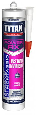 Power Fix Instant Invisibile Adesivo per Montaggio 290 Millilitri, Trasparente Cristallino, Ambienti Esterni e Interno, Incolla Plastica, Vetro, Metallo, Legno, Muratura, Polistirolo, Polistirene