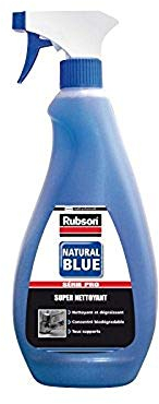 RUBSON Natural Blue - Nettoyant dégraissant pour lubrifiant, goudron, suie, fuel. Ravive la brillance de l'Inox - Bidon 750ml à diluer