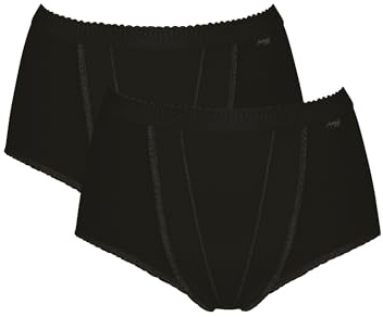 Sloggi Women's Maxi 2 Pack Control Knickers, Black, 18 UK