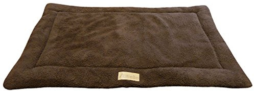 Ellie-Bo XL Brown Sherpa Fleece Mat for 42-inch Dog Cage
