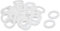 sourcing map 30St PTFE Flache Unterlegscheiben Dichtung 19mm AD 12mm ID 2mm Dicke Weiß