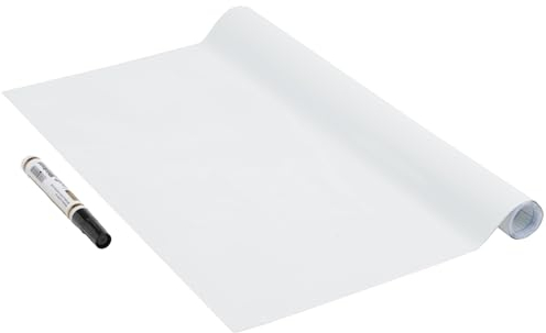 Venilia Lamina Pizarra Blanca autoadhesiva incl 1 bolígrafo, Blanco, 67,5cm x 1,5m, Espesor 150μ, Foglio di carta autoadesivo Whiteboard, PVC senza ftalati, Prodotto in UE