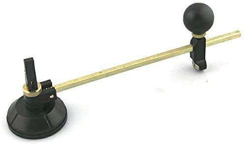 Delleu Cortador de Vidrio Circular Ajustable de 60 cm con Herramienta de Cortador de círculo con Ventosa