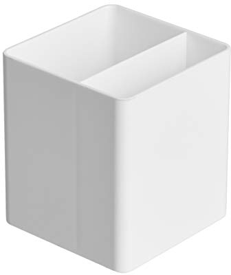 Amazon Basics Organiseur en plastique Pot à crayons Blanc