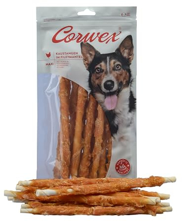 Corwex Maxi - Aperitivo para Perros, Barra para Masticar en Abrigo de Filete