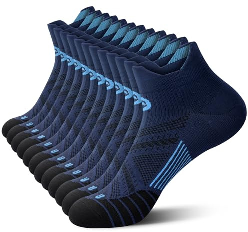 PAPLUS Compression Socks for Men & Women, Low Cut Ankle Running Socks with Arch Support, Plantar Fasciitis Relief for Walking, Cycling, Golf, Travel, Nurses