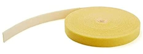 StarTech.com Bobina de 7,6m de Gancho y Bucle - Tiras Reutilizables de Gancho y Bucle - Cinta Sujetacables - Envolturas Ajustables de Tela para Gestión de Cableado - Amarillo (HKLP25YW)