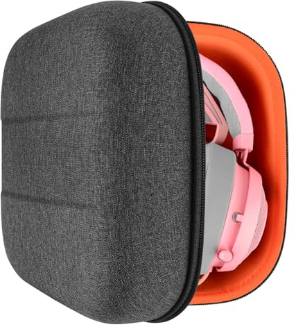 GEEKRIA Shield Kopfhörer-Hülle, kompatibel mit Razer Kraken Pro V4 Pro, BlackShark V3 Pro, Ersatz-Hartschalen-Reisetasche, mit Platz für Zubehör (Grau)