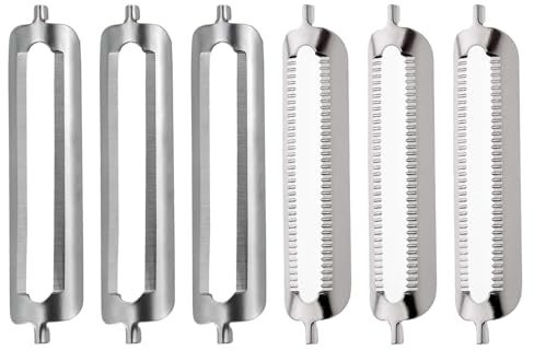 Lot de 6 Lames de Rechange Pour Econome Legumes,Eplucheur Pomme de Terre,Eplucheur Légumes,Epluche Legume Pour éplucheurs,Couteau Econome Eplucheur,Eplucheur Tomate,Coupe-Fruits,Peeler Eplucher