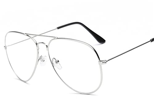 Hperu metal frame glasses Retro Eyeglasses Clear Lens Reading Glasses Vintage Metal Glasses for Men Women