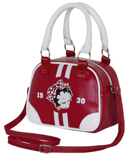 Betty Boop Varsity-Bolso Bowling Fashion, Burdeos, 22 x 16 cm