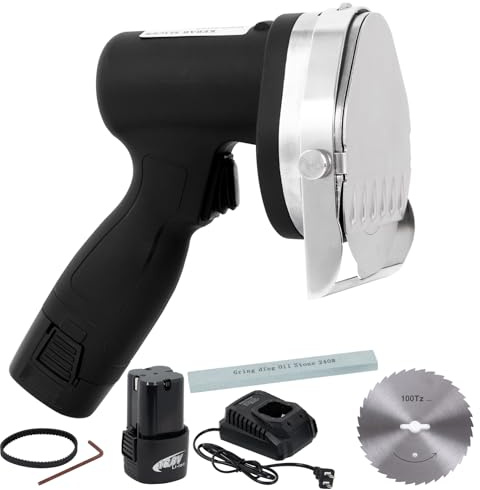 RISMANOR Shawarma - Coltello elettrico per kebab, 80 W, 2800 giri/min, spessore regolabile 0-8 mm (batterie, piatto)