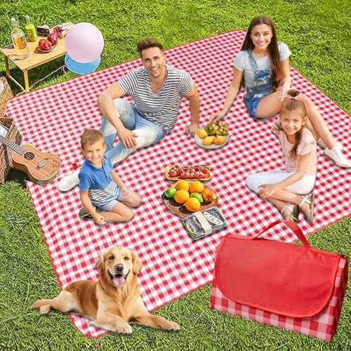 DAZZTIME Coperta da Spiaggia,Coperta da Picnic 300x200cm,Tappetino da Spiaggia Pieghevole,Tappetino da Picnic,Lavabile in Lavatrice,con Maniglia per il Trasporto,Per Campeggio