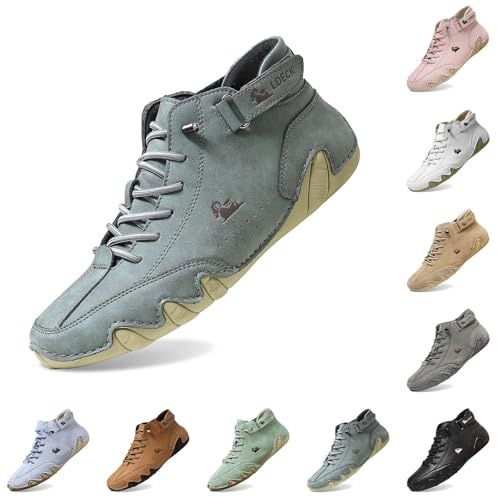 Bottines en Cuir pour Homme Été Imperméables Antidérapantes –Chaussures Minimalistes Barefoot D'extérieur Légères –Chaussure Barefoot Hommes pour La Marche, La Randonnée, La Conduite，Hike