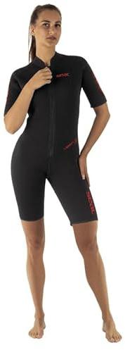 SEAC Liberty Short Lady – Combinaison Courte pour Femme 3,5 mm en néoprène | pour plongée et Sports Nautiques, résistante, Renforts Supratex, Fermeture éclair sur Le Devant et Tailles en Couleurs