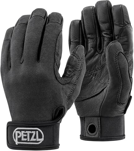 PETZL - Gants légers pour l’assurage et Le Rappel CORDEX - Unisex, Noir, L