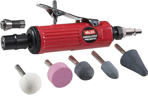 Valex Smerigliatrice Pneumatica con Accessori, 220.0 l/min Consumo Aria