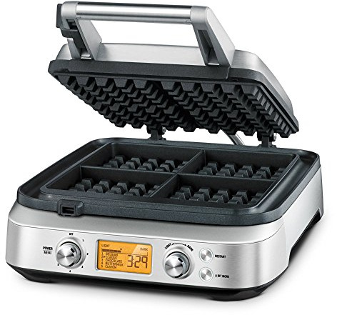 Breville BWM640XL Smart 4-Slice Waffle Maker, Silver