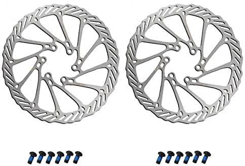 BNVB 160/180/203mm Disc Brake Rotors，2Pcs/set G3 Stainless Steel Rotor Bicycle Disc Brake Rotors with Bolts for Road Bike, Mountain Bike, MTB, BMX