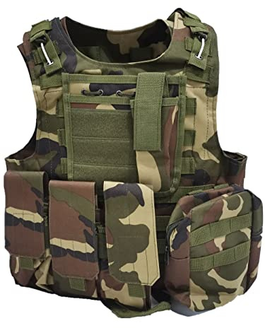 MERCIYD Outdoor military tactical vest, field game wear vest, paintball protective gear, air gun protective vest, suitable for outdoor hunting, combat training