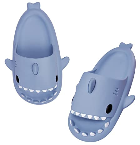 MUYOGRT Claquettes de Requin Femme Homme, Shark Slides Chaussons Été Antidérapante Chaussures de Piscine Plage Sandales de Bain Été