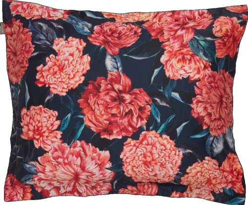 GANT Peony Print Satin-Kissenbezug einzeln Farbe Classic Blue Größe 40x80