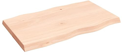 Tidyard skrivbordsskiva trä massivt trä ek arbete bordsskiva skrivbord bänkskiva arbetsyta 100 x 60 x 6 cm obehandlad massivt trä ek