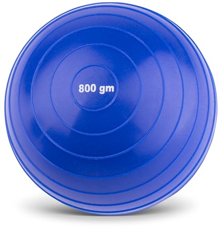 HAEST Pelota para Lanzamiento de Jabalina 800 g ranurada | Pelota para Lanzamiento de Jabalina | Diámetro 90 mm | Azul | Peso Pesado para lanzadores Profesionales | Flexibilidad en el Entrenamiento