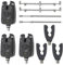 Angel Domäne Bankstick Rod-Pod Set - Edelstahl Rutenablage für sicheren Halt beim Karpfenangeln (3 Ruten)