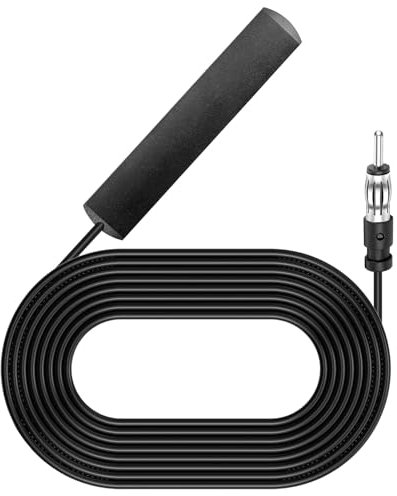 3M Windscreen Antenna, Universal Windshield Antenna with Din Adapter for Cars, Trucks, Motorhome and SUV - Black