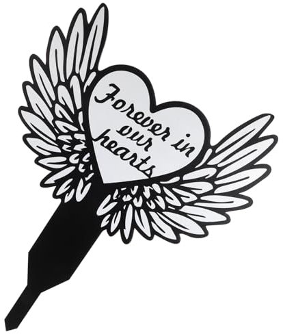 VANZACK Estacas Conmemorativas Estaca para Tumba de Cementerio Placas de Ángel Conmemorativas Estaca para Tumba de Condolencia para Cementerio Jardín Decoración de Tumba Aire