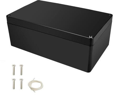 Boîte de dérivation étanche IP66, boîte de jonction en ABS extérieur, boîtier d'accessoires électriques, boîte de jonction électrique, noir, 1 pièce 200 × 120 × 75 mm