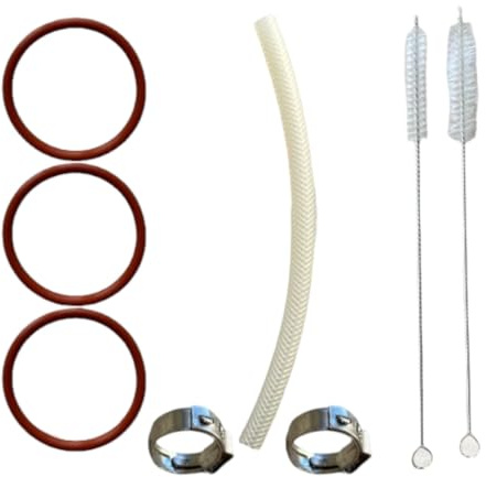 Wartungsset Silikonschlauch Dichtung Bürsten für Siemens EQ.3 s100 s300 s500 / EQ.9 s300 s500 s700 s900 / & Bosch VeroCup 100 300 - Ersatzteile für Kaffeevollautomat – stabil, flexibel & passgenau