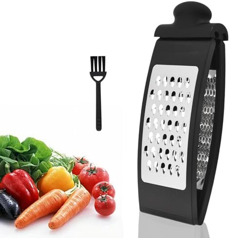 Grattugia Formaggio Manuale, Multiuso in Acciaio Inox, grattugia per Formaggio, Verdure, Carote, Patate, Pratico Utensile da Cucina Facile da Pulire, Manico Antiscivolo