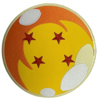 Comercial Mercera, parche termoadhesivo, Dragon Ball Z, XL, parche termoadhesivo, perfecto para la parte trasera de chaquetas o mochilas escolares. 100% poliéster, 18 centímetros (la bola de cristal)