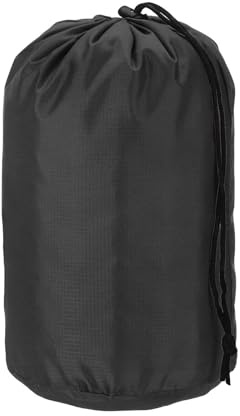 YELARXI Stuff Sack, Nylon Waterproof Storage Sacks Portable Drawstring Dry Stuff Bag Gear Organization with Toggle, 5x10Inch Fit for Backpacking Camping Traveling Hiking(Black)