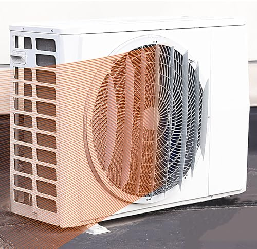 Cubierta universal para unidad de CA para exteriores, deflector de soplado antidirecto, pintura horneada metalizada, protector duradero de bomba de calor para una mayor eficiencia y protección contra