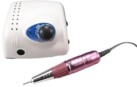 Taladro de uñas 65 W, máquina cortadora , taladro eléctrico for manicura, fresadora, pulidora, lima(Light yellow)