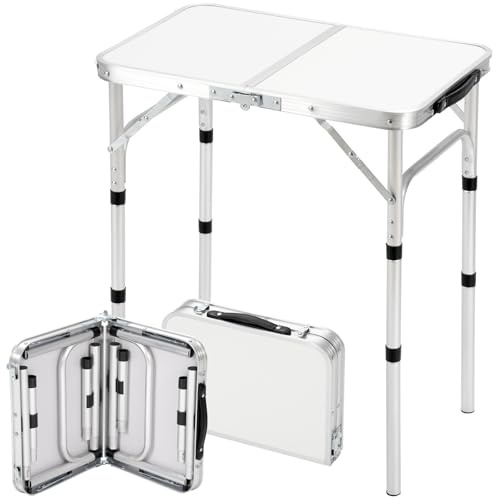 Velway Mesa Plegable Camping 60x40cm Portátil Aluminio