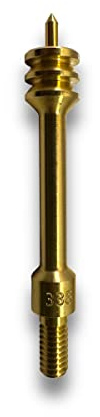 Pro-Shot Brass Spear Tip .338 Cal Jag: Benchrest-Quality Patch-Holding Cleaning Tip for .338/8.6mm Rifles, Precision #8-32 Threads, System-Compatible Brass Build, Size-Stamped, Made in USA